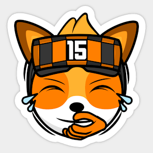 Laughing Gamer Fox Strattzr Sticker